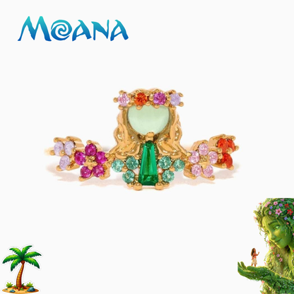 X13291-Chapa de Oro y circonia Te Fiti Moana