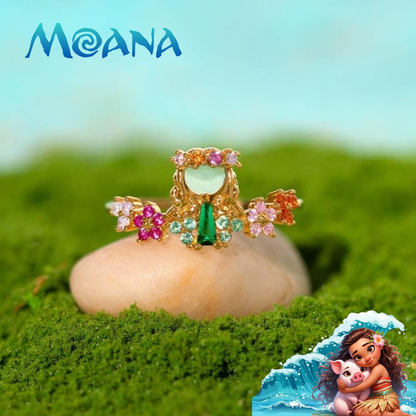 X13291-Chapa de Oro y circonia Te Fiti Moana