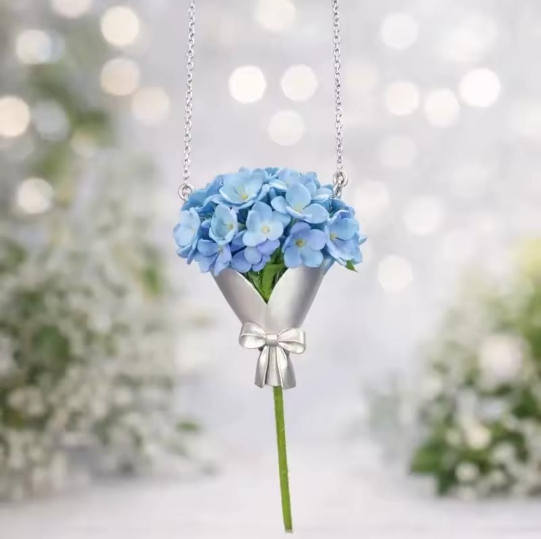 Y23984-Collar Bouquet Acero Inoxidable
